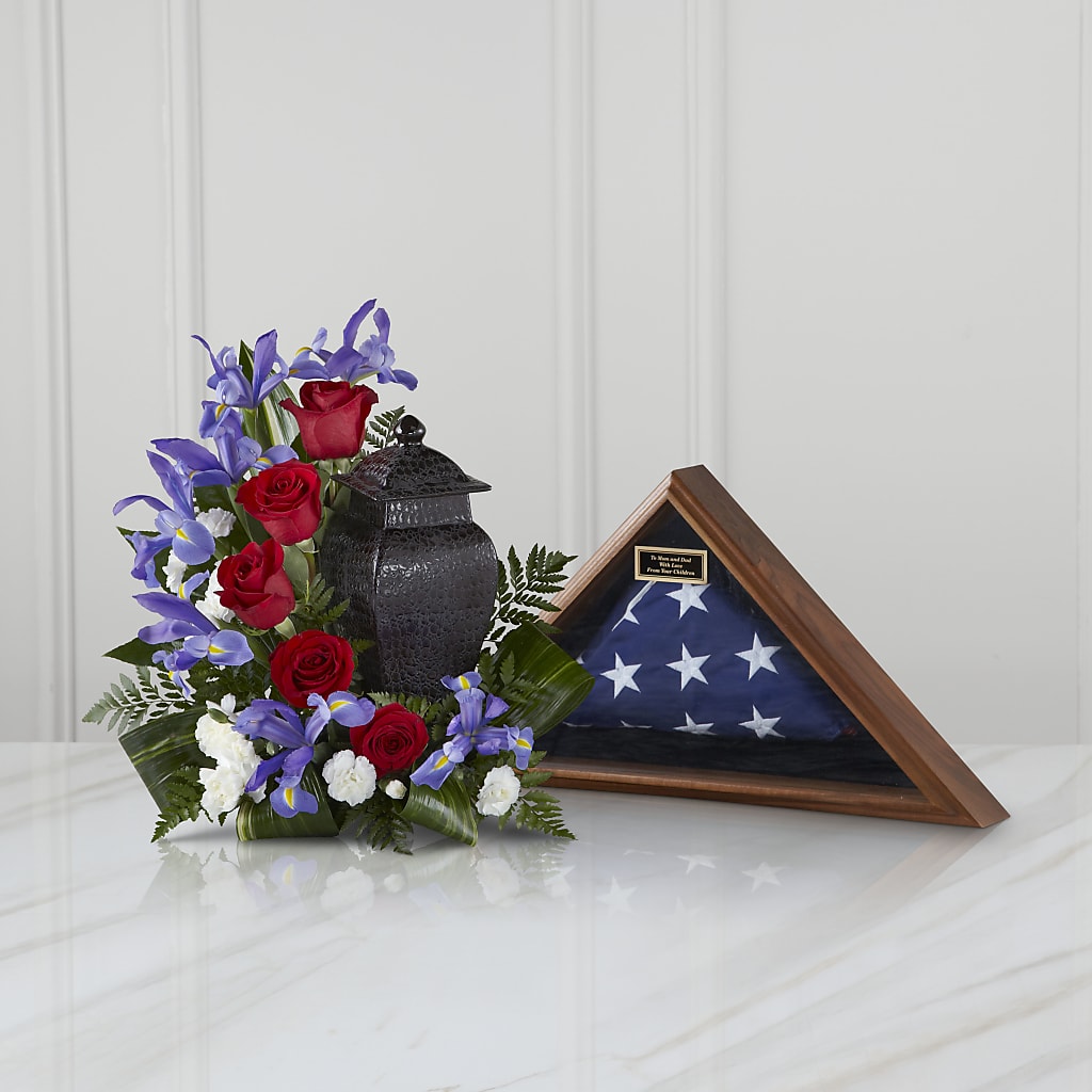 Patriotic Tribute Arrangement – MALLERY'S FLOWERS & GIFTS, Redding CA