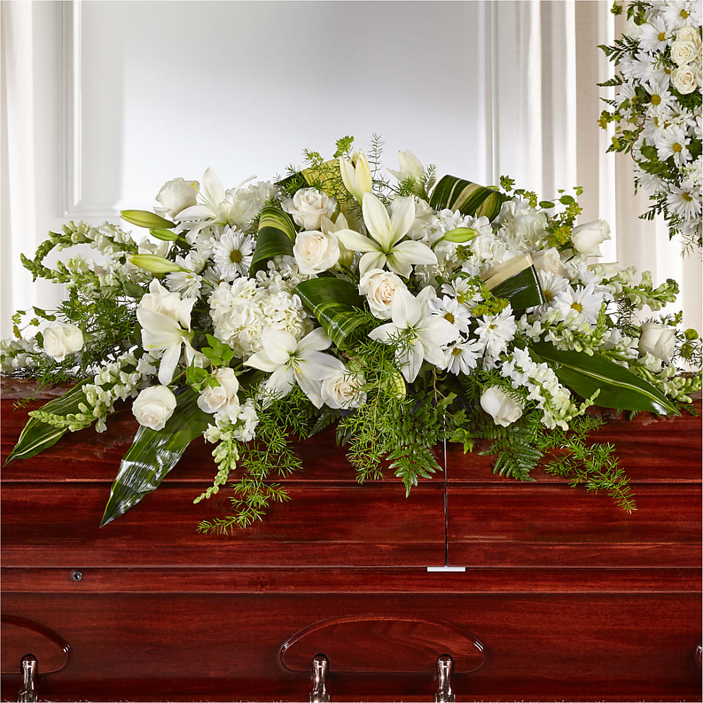 Abundance Casket Spray – MALLERY'S FLOWERS & GIFTS, Redding CA