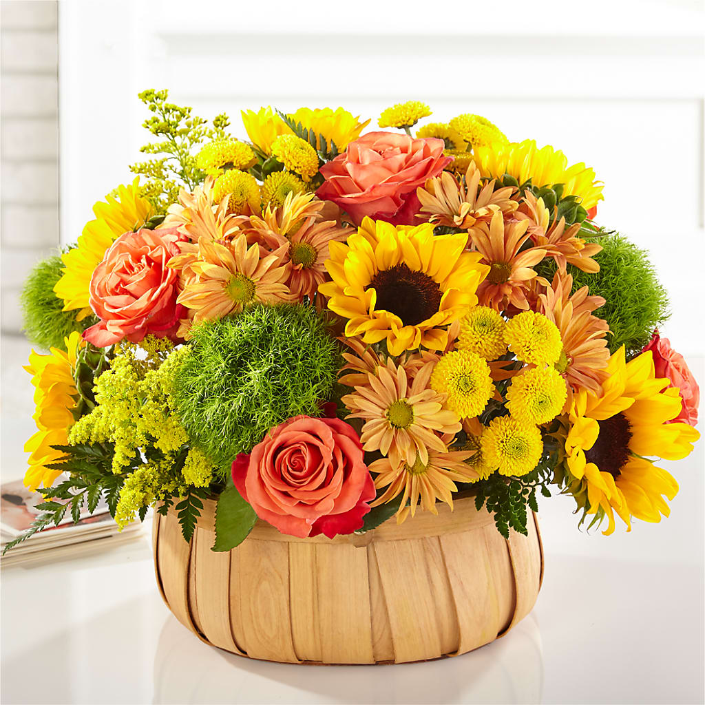 Harvest Sunflower Basket – MALLERY'S FLOWERS & GIFTS, Redding CA