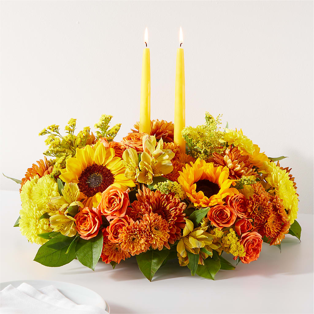 Autumn Harmony Centerpiece – MALLERY'S FLOWERS & GIFTS, Redding CA