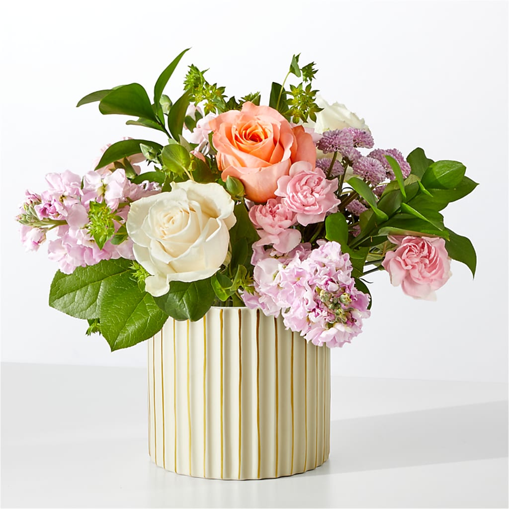 French Market Bouquet with Ivory Vase – MALLERY'S FLOWERS & GIFTS, Redding CA