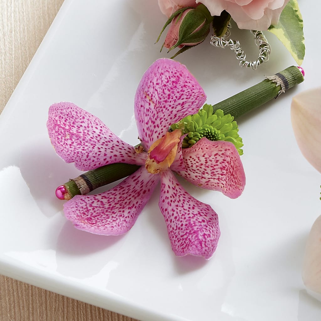 Pink Mokara Boutonniere – MALLERY'S FLOWERS & GIFTS, Redding CA