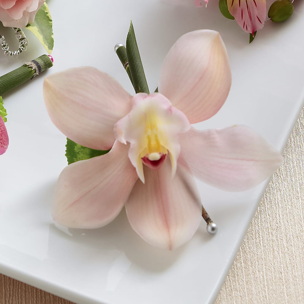 Pink Cymbidium Boutonniere – MALLERY'S FLOWERS & GIFTS, Redding CA