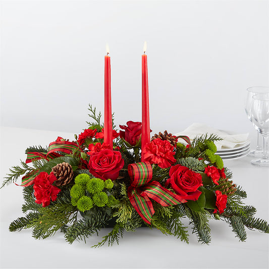 By the Candlelight Centerpiece – MALLERY'S FLOWERS & GIFTS, Redding CA