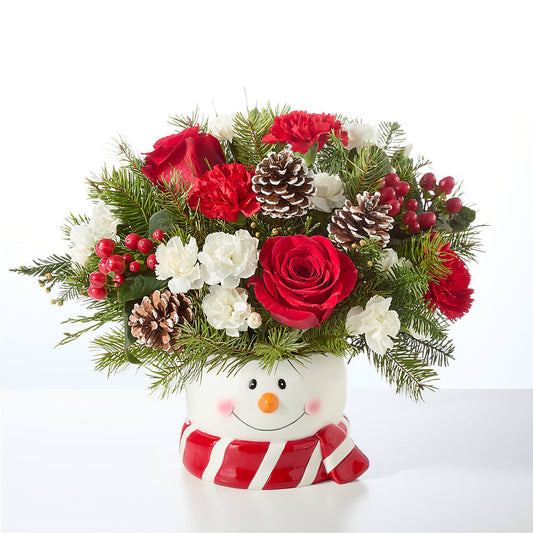 Jolly Snowman Bouquet – MALLERY'S FLOWERS & GIFTS, Redding CA