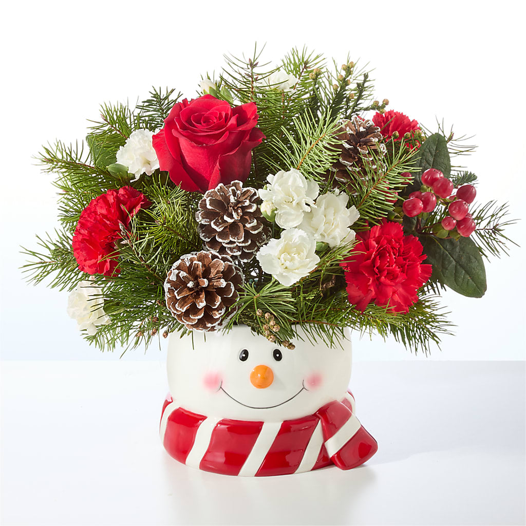 Jolly Snowman Bouquet – MALLERY'S FLOWERS & GIFTS, Redding CA