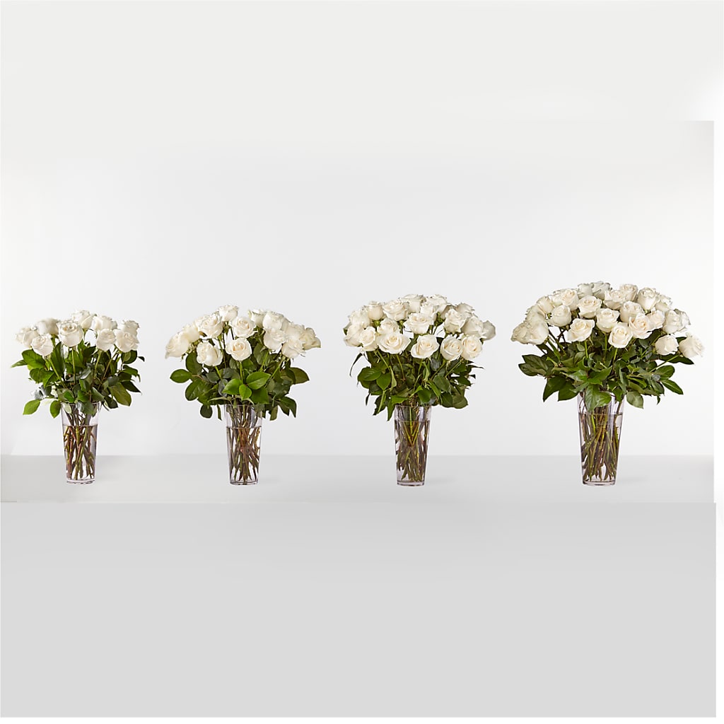 Long Stem White Rose Bouquet – MALLERY'S FLOWERS & GIFTS, Redding CA