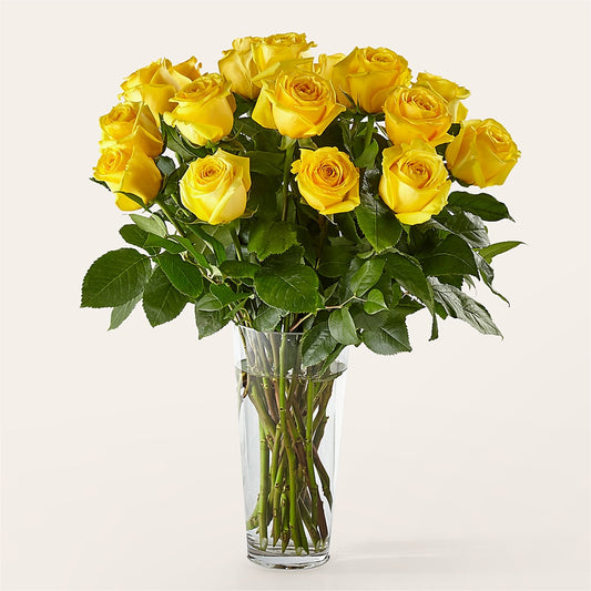 Long Stem Yellow Rose Bouquet – MALLERY'S FLOWERS & GIFTS, Redding CA