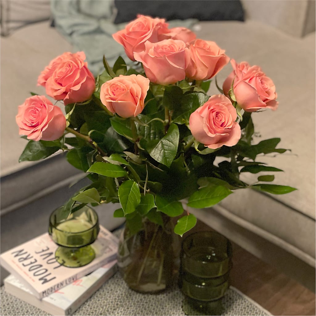 Long Stem Pink Rose Bouquet – MALLERY'S FLOWERS & GIFTS, Redding CA