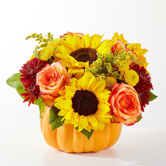 Golden Gourd Pumpkin Bouquet – MALLERY'S FLOWERS & GIFTS, Redding CA