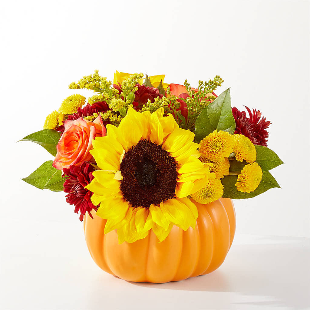 Golden Gourd Pumpkin Bouquet – MALLERY'S FLOWERS & GIFTS, Redding CA