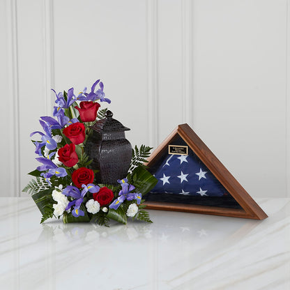 Patriotic Tribute Arrangement – MALLERY'S FLOWERS & GIFTS, Redding CA