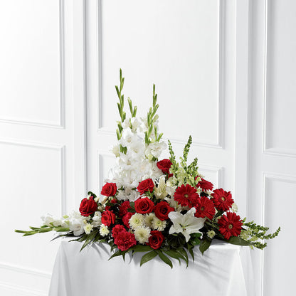 Crimson & White Arrangement – MALLERY'S FLOWERS & GIFTS, Redding CA