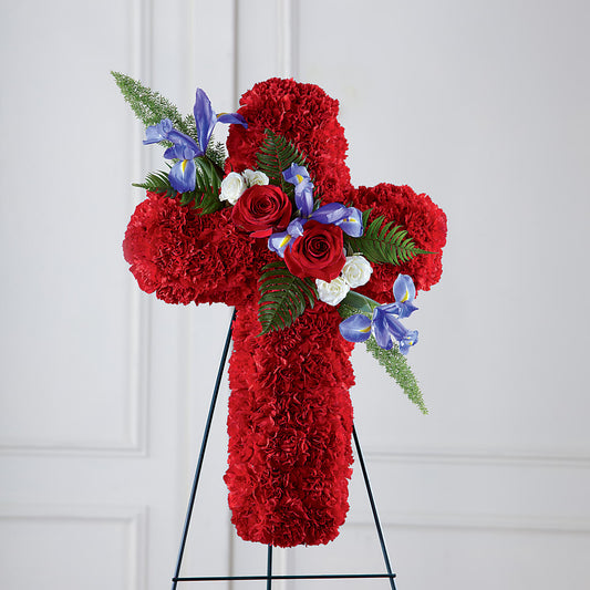 Faithful Hero Floral Cross – MALLERY'S FLOWERS & GIFTS, Redding CA