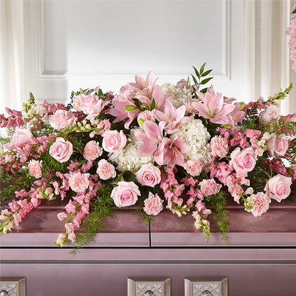 Life & Remembrance Casket Spray – MALLERY'S FLOWERS & GIFTS, Redding CA