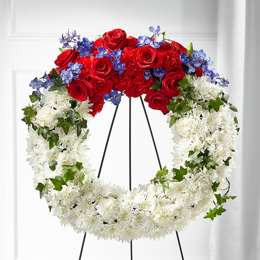 Patriotic Passion Wreath – MALLERY'S FLOWERS & GIFTS, Redding CA