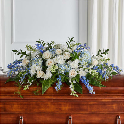 Timeless Essence Casket Spray – MALLERY'S FLOWERS & GIFTS, Redding CA