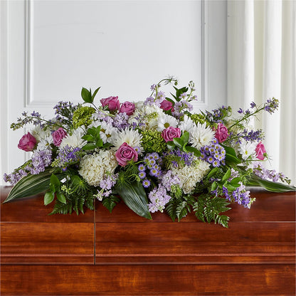 Meadows of Serenity Casket Spray – MALLERY'S FLOWERS & GIFTS, Redding CA