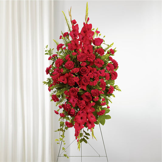 From the Heart Standing Spray – MALLERY'S FLOWERS & GIFTS, Redding CA