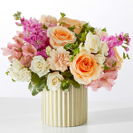 Paradise Bouquet with Ivory Vase – MALLERY'S FLOWERS & GIFTS, Redding CA