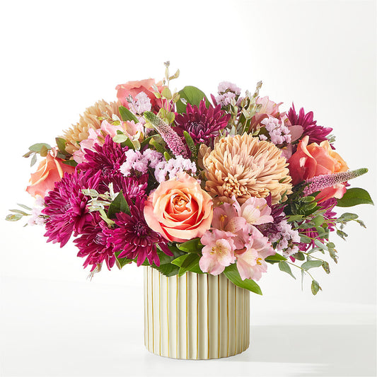 Berry Cobbler Bouquet with Ivory Vase – MALLERY'S FLOWERS & GIFTS, Redding CA