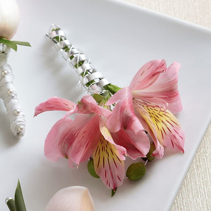 Pink Peruvian Lily Boutonniere – MALLERY'S FLOWERS & GIFTS, Redding CA